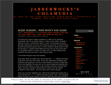 Tablet Screenshot of jabberwockyschlamydia.wordpress.com