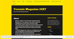 Desktop Screenshot of forensicmagazine24x7.wordpress.com