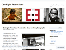 Tablet Screenshot of oneeightproductions.wordpress.com