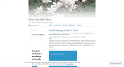 Desktop Screenshot of homehealthclinic.wordpress.com