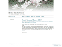 Tablet Screenshot of homehealthclinic.wordpress.com