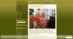 Desktop Screenshot of lavenderandlarkspur.wordpress.com