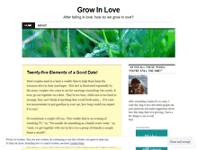 Tablet Screenshot of growinlove.wordpress.com