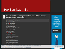 Tablet Screenshot of livebackwards.wordpress.com