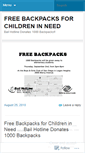Mobile Screenshot of freebackpacks.wordpress.com