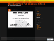 Tablet Screenshot of freebackpacks.wordpress.com