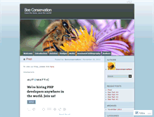 Tablet Screenshot of beeconservation.wordpress.com