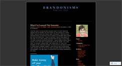 Desktop Screenshot of brandonisms.wordpress.com