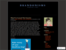 Tablet Screenshot of brandonisms.wordpress.com