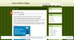 Desktop Screenshot of kidincollege.wordpress.com
