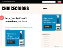 Tablet Screenshot of choicecojobs.wordpress.com