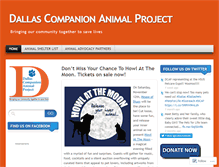 Tablet Screenshot of dallascompanionanimalproject.wordpress.com