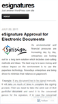 Mobile Screenshot of esignatures.wordpress.com
