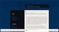 Desktop Screenshot of marinaslied.wordpress.com