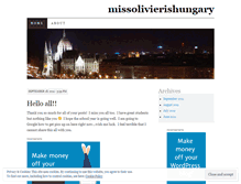 Tablet Screenshot of missolivierishungary.wordpress.com