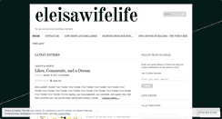 Desktop Screenshot of eleisawifelife.wordpress.com
