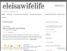 Tablet Screenshot of eleisawifelife.wordpress.com