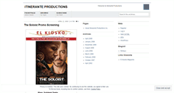 Desktop Screenshot of itineranteproductions.wordpress.com