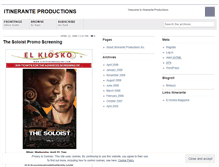Tablet Screenshot of itineranteproductions.wordpress.com