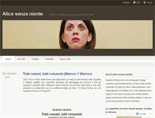 Tablet Screenshot of alicesenzaniente.wordpress.com