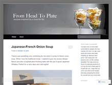 Tablet Screenshot of fromheadtoplate.wordpress.com