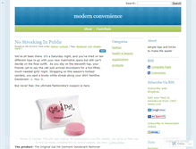 Tablet Screenshot of modernconvenience.wordpress.com