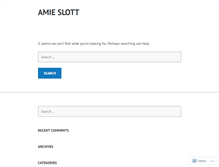 Tablet Screenshot of amieslott.wordpress.com