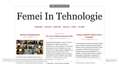 Desktop Screenshot of femeintehnologie.wordpress.com