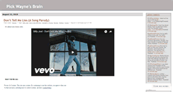 Desktop Screenshot of pickwaynesbrain.wordpress.com