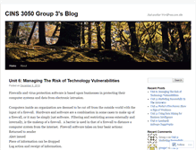 Tablet Screenshot of cins3050group3.wordpress.com