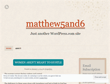 Tablet Screenshot of matthew5and6.wordpress.com