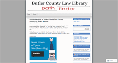 Desktop Screenshot of butlercountylawlibrary.wordpress.com