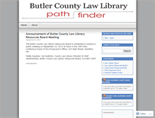 Tablet Screenshot of butlercountylawlibrary.wordpress.com