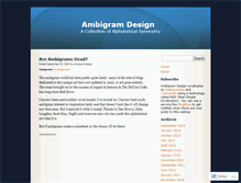Tablet Screenshot of ambigramdesign.wordpress.com