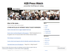 Tablet Screenshot of h2bpresswatch.wordpress.com