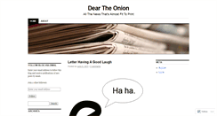 Desktop Screenshot of deartheonion.wordpress.com