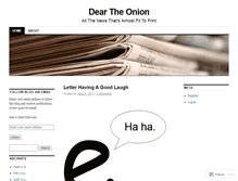 Tablet Screenshot of deartheonion.wordpress.com