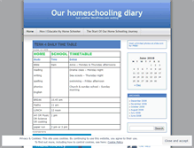 Tablet Screenshot of homeschoolingdiary.wordpress.com