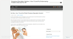 Desktop Screenshot of learnprematureejaculationsolution.wordpress.com