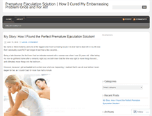 Tablet Screenshot of learnprematureejaculationsolution.wordpress.com