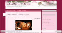 Desktop Screenshot of lessonsinvirtue.wordpress.com