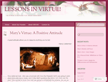 Tablet Screenshot of lessonsinvirtue.wordpress.com