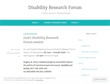 Tablet Screenshot of disabilityresearchforum.wordpress.com