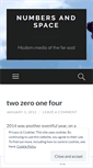 Mobile Screenshot of numbersandspace.wordpress.com