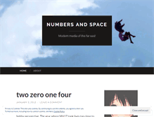 Tablet Screenshot of numbersandspace.wordpress.com