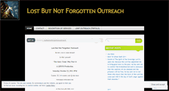 Desktop Screenshot of lostbutnotforgottenoutreach.wordpress.com