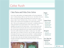 Tablet Screenshot of cakerush.wordpress.com