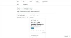 Desktop Screenshot of benkeene.wordpress.com