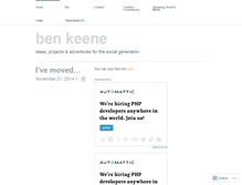 Tablet Screenshot of benkeene.wordpress.com