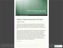 Tablet Screenshot of matthewmadacsi.wordpress.com